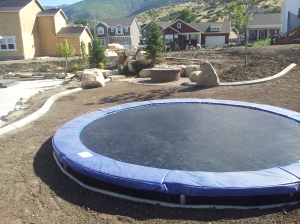 Custom landscaping and gas fire pits in farmington Utah