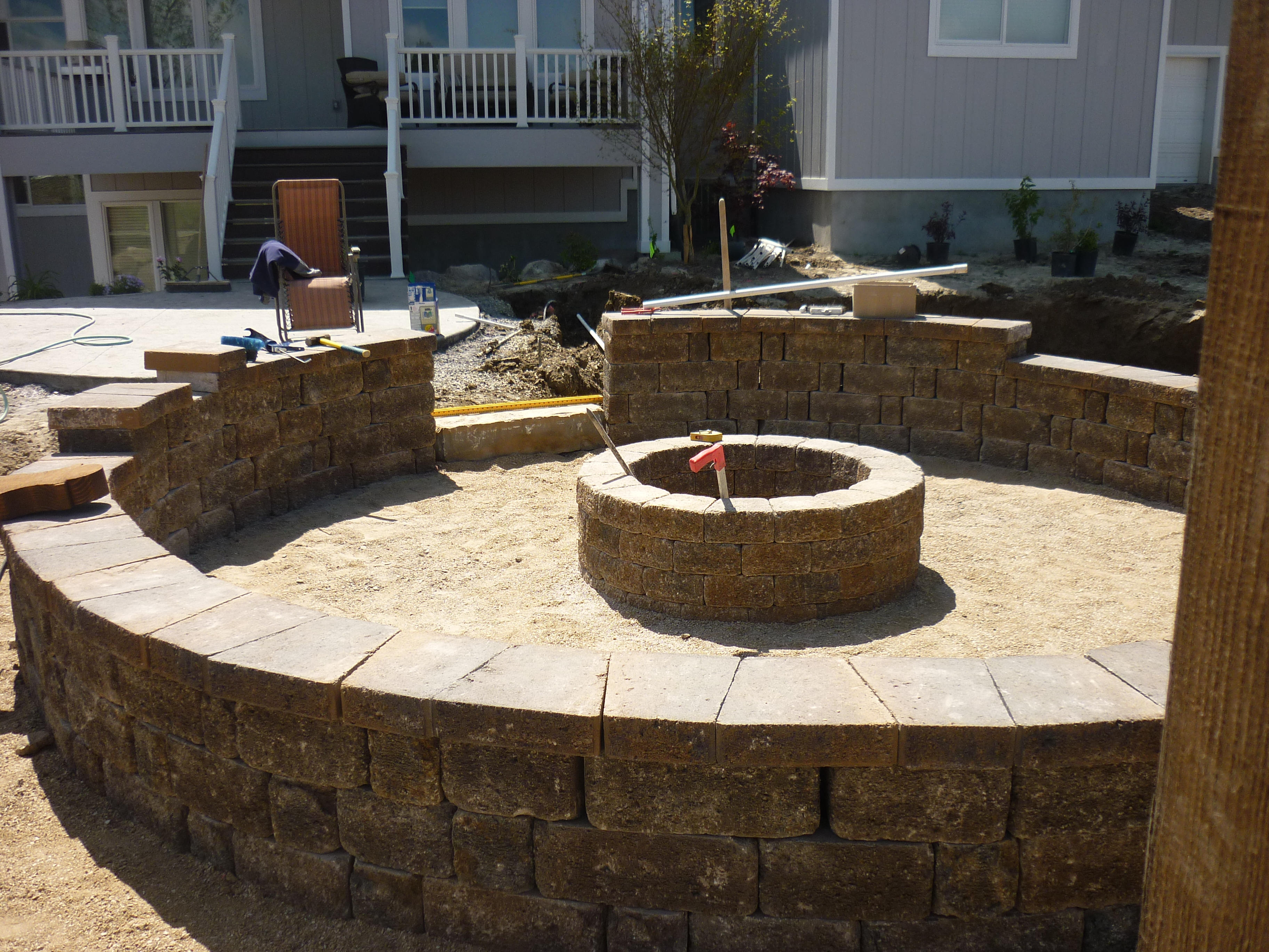 Fire Pit with Pavers